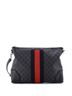 Gucci 100% Coatead Canvas Black Web Zip Flat Messenger GG Coated Canvas Medium One size - photo 1