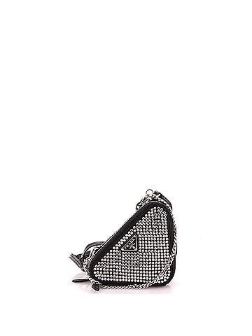 Prada Triangle Double Pouch Crossbody Crystal Embellished Satin Mini (view 1)
