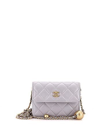 Chanel Pearl Crush Flap Clutch with Chain Quilted Lambskin Mini (view 1)
