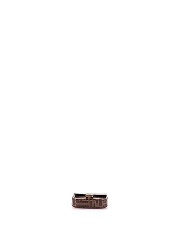 Fendi Chain Baguette Charm Bag Zucca Coated Canvas Nano (view 2)