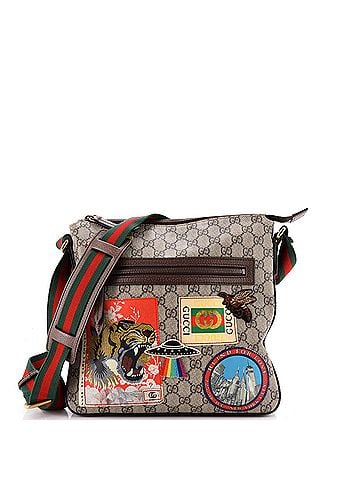 Gucci Courrier Zip Messenger GG Coated Canvas with Applique Medium (view 1)