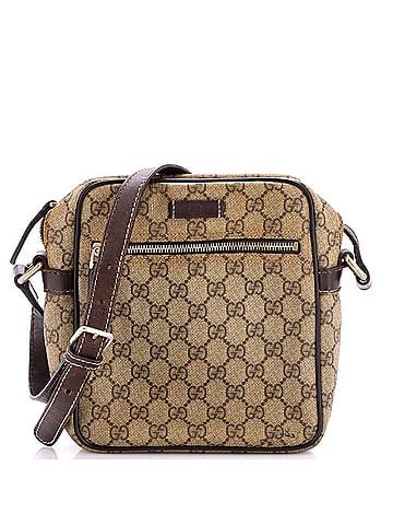 Gucci Front Zip Messenger GG Coated Canvas Small (view 1)