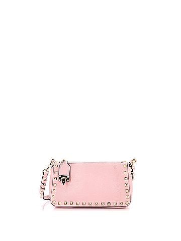 Valentino Garavani Rockstud Zip Pochette Shoulder Bag Leather Small (view 1)
