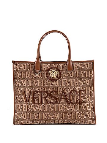 Versace Allover Medusa Tote Printed Jacquard Canvas Large (view 1)