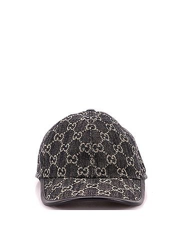 Gucci Baseball Cap GG Denim with Leather (view 1)