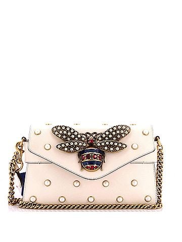 Gucci Broadway Pearly Bee Shoulder Bag Embellished Leather Mini (view 1)