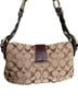 Coach Print Tan Brown Silver Leather Shoulder Bag One size - photo 2