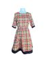 Retrolicious Plaid Orange Green Casual Dress Size S - photo 1
