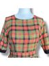 Retrolicious Plaid Orange Green Casual Dress Size S - photo 5