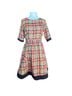 Retrolicious Plaid Orange Green Casual Dress Size S - photo 11