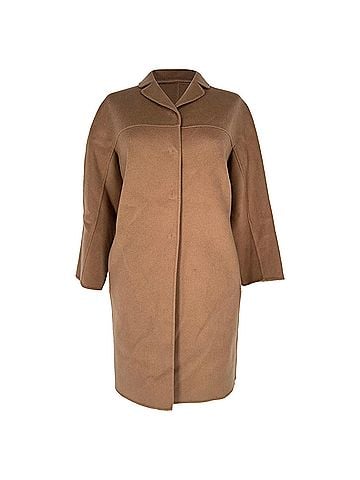 Max Mara 'S Max Mara Single-Breasted Coat in Brown Wool (view 1)