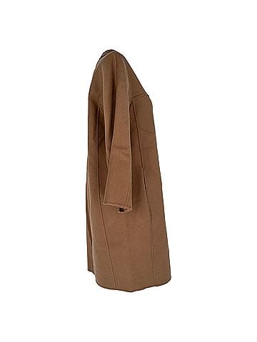 Max Mara 'S Max Mara Single-Breasted Coat in Brown Wool (view 2)