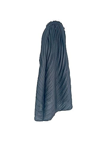 Issey Miyake Issey Miyake Pleated Midi Skirt in Black Polyester (view 2)