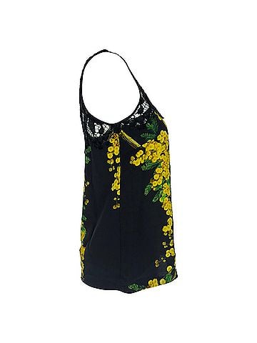 Dolce & Gabbana Dolce &amp; Gabbana Floral-Print Lace Detailed Tank Top in Multicolor Viscose (view 2)