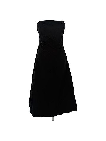 STAUD Staud Kennedy Pleated Back Midi Dress in Black Cotton (view 1)