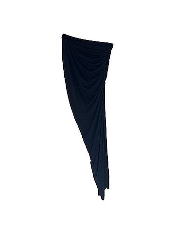 Givenchy Givenchy Ruched Maxi Skirt in Black Viscose (view 2)