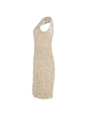 Temperley LONDON Temperley London Floral-Lace Midi Dress in Nude Polyester (view 2)
