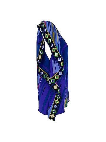 Emilio Pucci Emilio Pucci Embellished Tunic Blouse in Multicolor Silk (view 2)