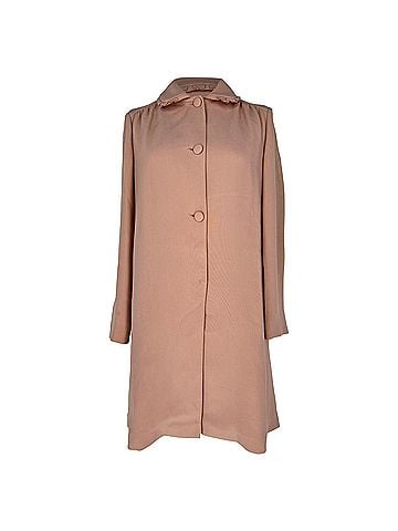 Miu Miu Miu Miu Button-Down Peacoat in Beige Acetate (view 1)
