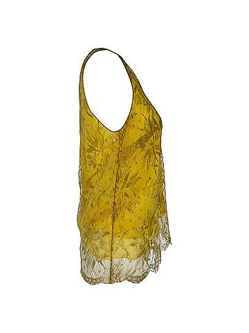 Dolce & Gabbana Dolce &amp; Gabbana Lace Sleeveless Top in Yellow Lurex (view 2)
