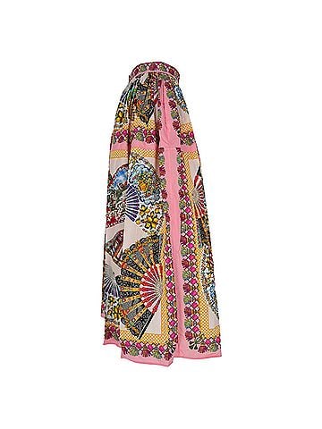 Dolce & Gabbana Dolce &amp; Gabbana Printed Midi Skirt in Multicolor Cotton (view 2)