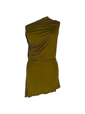 Givenchy Givenchy Draped One-Shoulder Blouse in Olive Viscose (view 1)