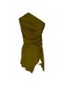 Givenchy 100% Other Green Givenchy Draped One-Shoulder Blouse in Olive Viscose Size 6 - photo 2