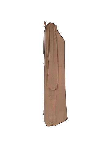 Chloé Chloé Mock Neck Mid Dress in Beige Silk (view 2)