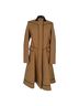 ETRO 100% Wool Tan Etro Piping Accent Flared Coat in Brown Wool Size 6 - photo 1