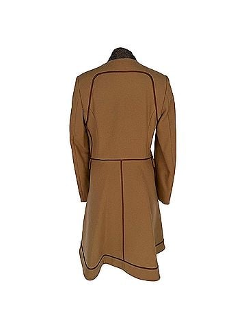 ETRO Etro Piping Accent Flared Coat in Brown Wool (view 2)