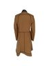 ETRO 100% Wool Tan Etro Piping Accent Flared Coat in Brown Wool Size 6 - photo 2