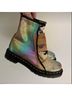 Dr. Martens Fair Isle Pink Gray Boots Size 5 - photo 3