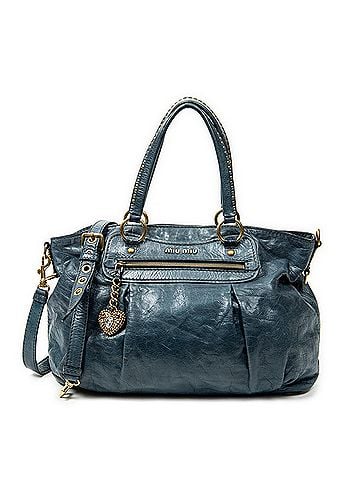 Miu Miu Crystal Heart Charm Satchel (view 1)