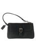Coach 100% Leather Black Silver Leather Wristlet One size - photo 1