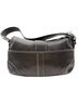Coach 100% Leather Solid Black Silver Shoulder Bag One size - photo 2