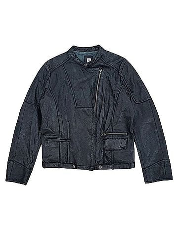 Ohm Black Leather Moto Jacket Leather Jacket (view 1)