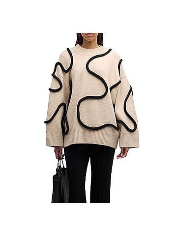 Simon Miller Leith Squiggle Knit Pullover Sweater (view 1)