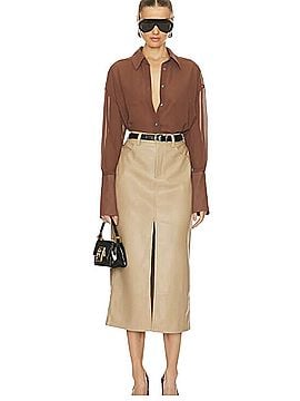 Steve Madden Avani Leather Skirt (view 1)