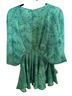 Easel Tropical Green Blue Short Sleeve Blouse Size S - photo 2