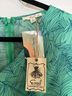 Easel Tropical Green Blue Short Sleeve Blouse Size S - photo 3