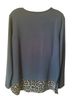 IMAN Leopard Print Blue Long Sleeve Top Size L - photo 2
