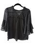 Monteau 100% Polyester Polka Dots Black White Blouse Size S - photo 1