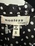 Monteau 100% Polyester Polka Dots Black White Blouse Size S - photo 3
