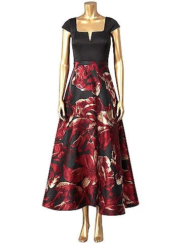Aidan Mattox by Adrianna Papell Jacquard Cocktail Dress (view 1)