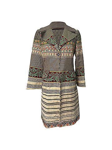ETRO Etro Mixed Jacquard Trench Coat in Multicolor Cotton (view 1)