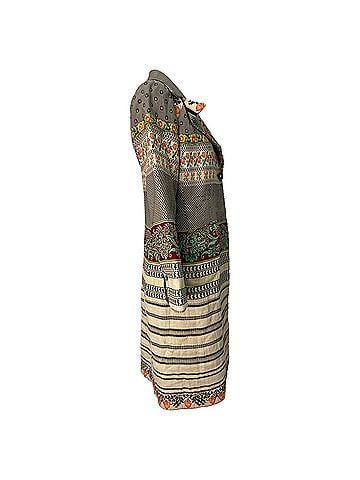 ETRO Etro Mixed Jacquard Trench Coat in Multicolor Cotton (view 2)