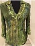 Jaipur Floral Green Blouse Size S - photo 3