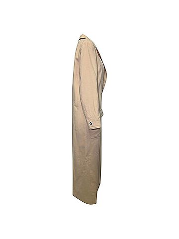 Chanel Chanel Single Breasted Long Coat in Cream Wool (view 2)