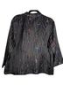 Chico's Design Print Black Multi Color Silk Blazer Size XL - photo 2