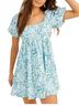 Altar'd State 100% Polyester Floral Blue Green Casual Dress Size XL - photo 1
